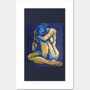 Blue Heart 4 - Female Nude Posters and Art